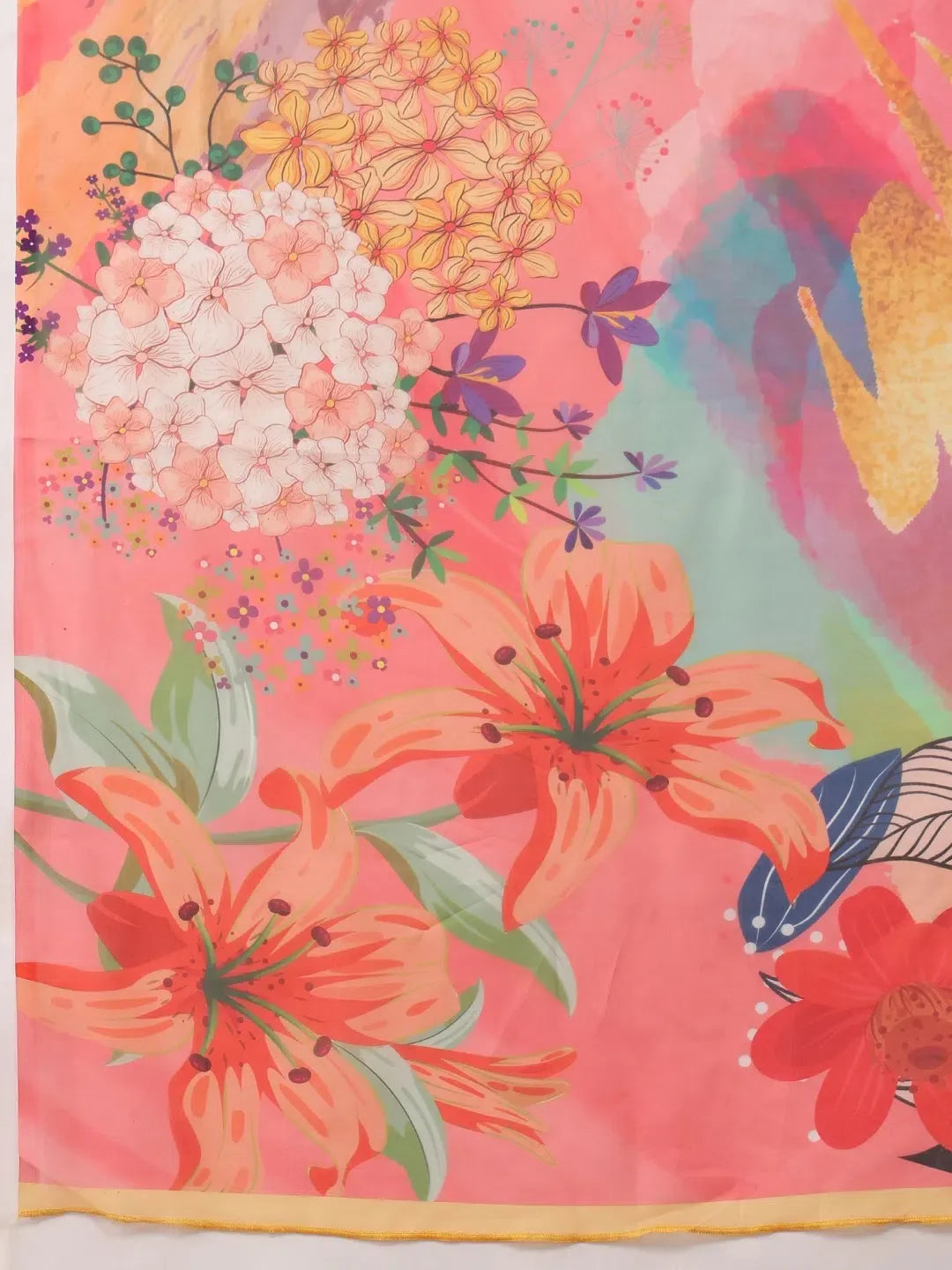 Abstract Polyester Saree | Designer Sarees India