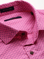 Men Pink Printed Casual Shirt-ELICAPRINT-4818-Pink