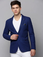 Men Blue Solid Blazer-AR-029-Blue