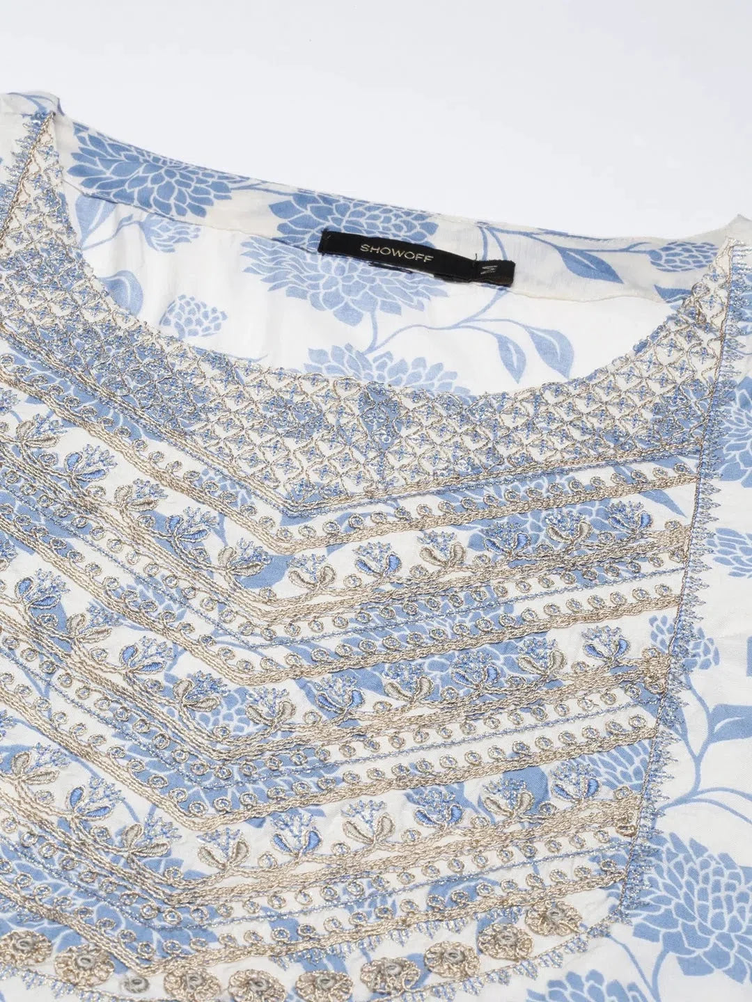 Cream Floral Women's Kurta Set | Indian Kurta Sets