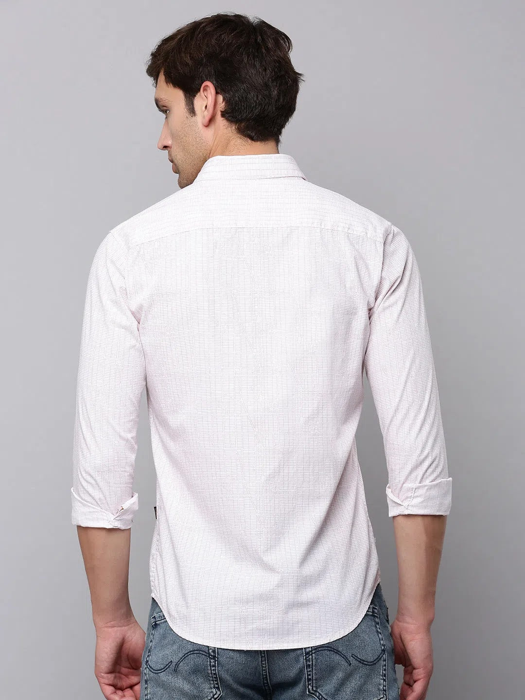 Vibrant Men's Pink Printed Shirt - Stylish Cotton Casual Shirt