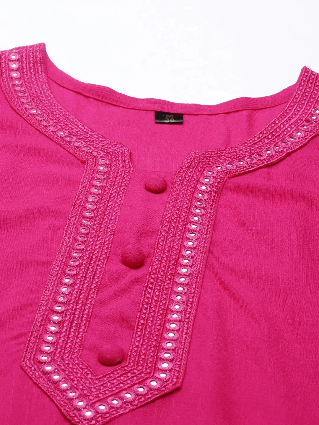 Pink Cotton Indian Kurti for Women | Solid Tunic Top