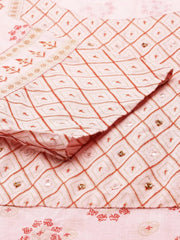 Women's Pink Printed Anarkali Kurta-AT-A-493-Pink