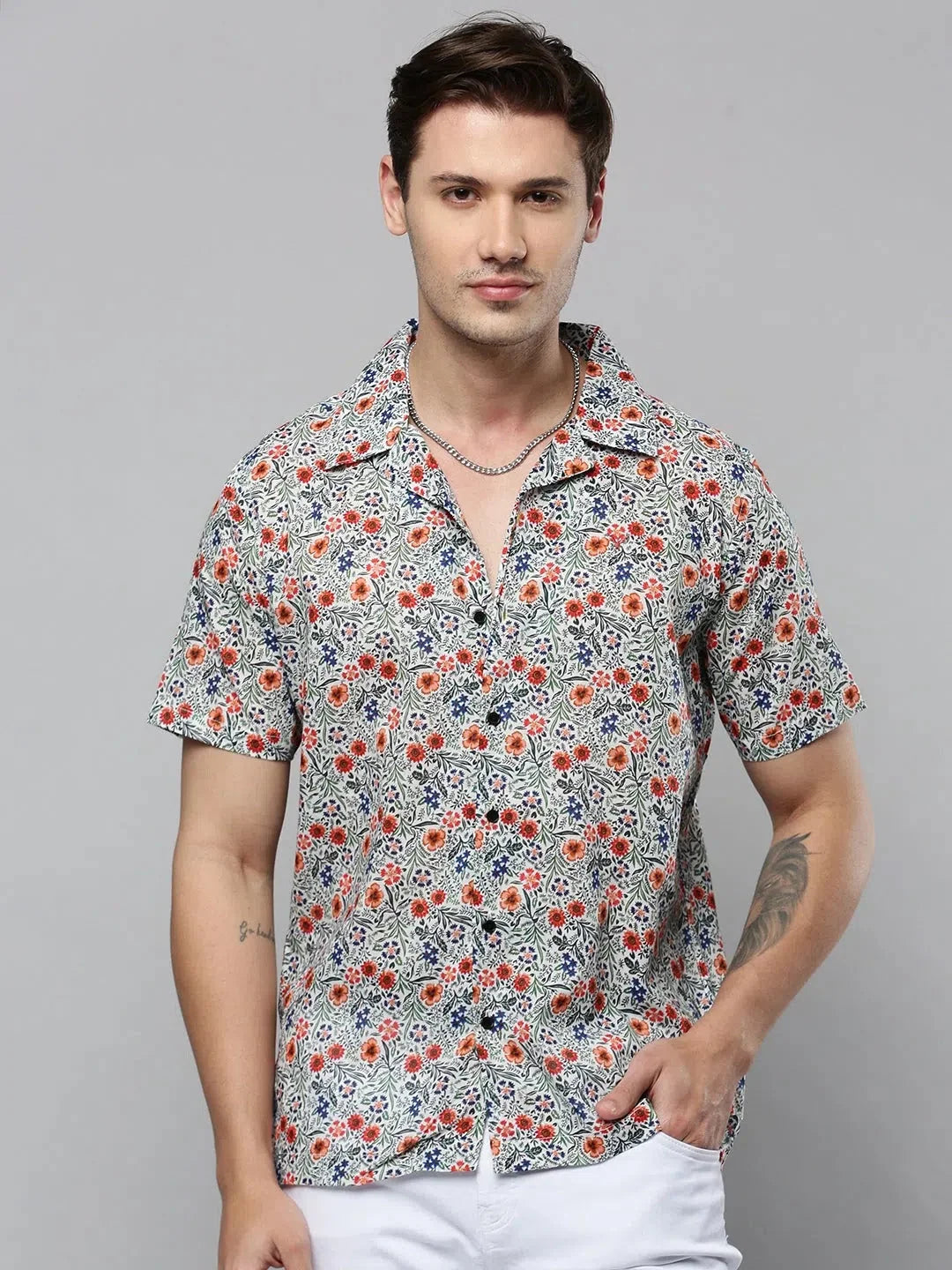 Multi Printed Mens Shirt - Viscose Beach Shirt | DesiQlo