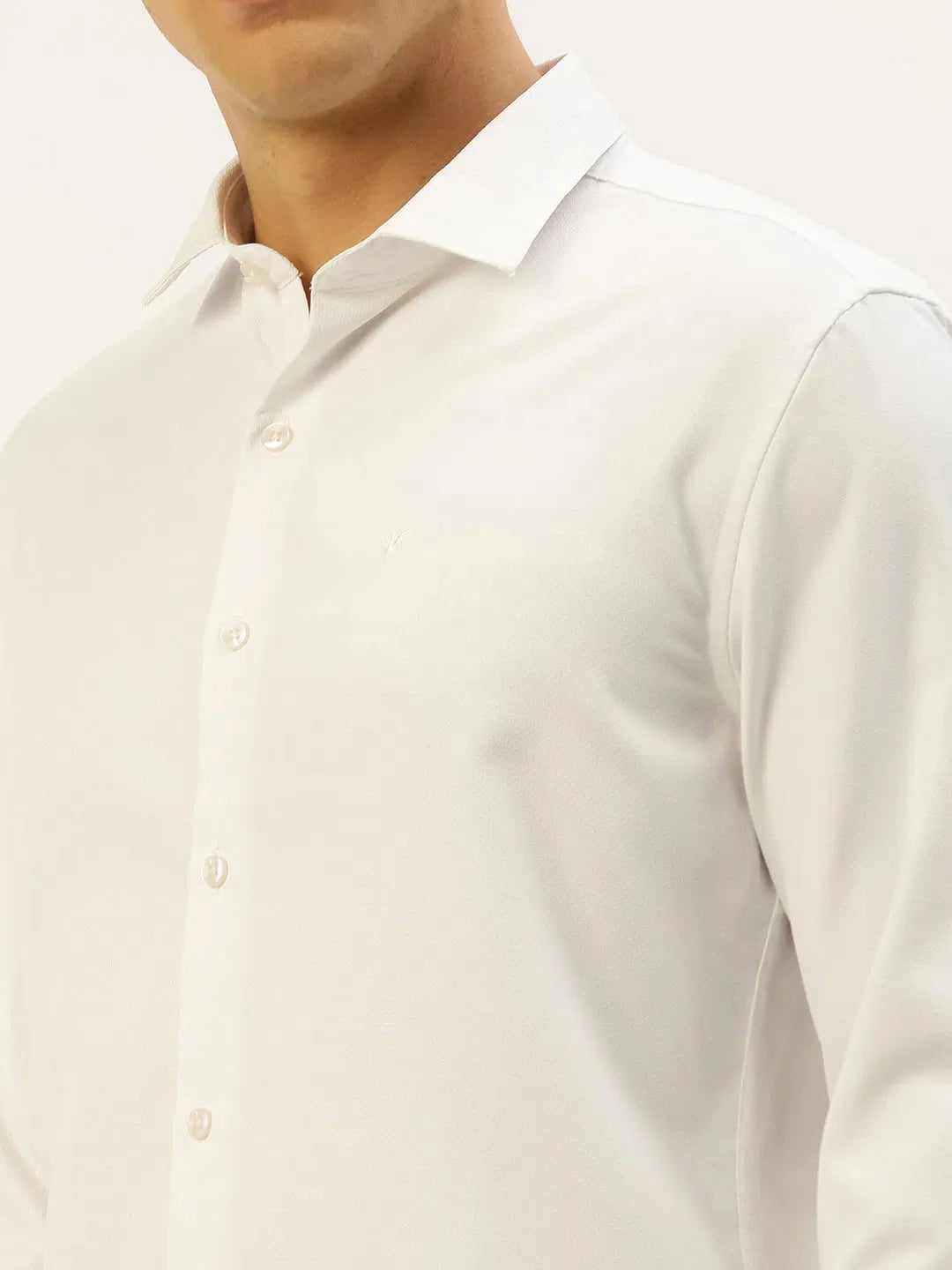 Stylish White Solid Mens Shirt - Cotton Casual Shirt | DesiQlo