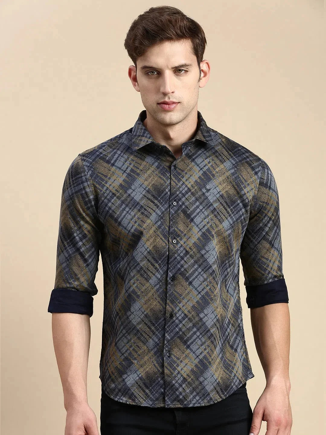 Multi Printed Mens Shirt | Cotton Casual Shirt - DesiQlo