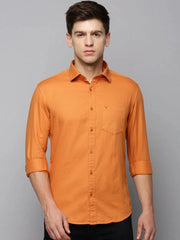 Men Orange Solid Casual Shirt-PRO-ETWILL-4679-Orange