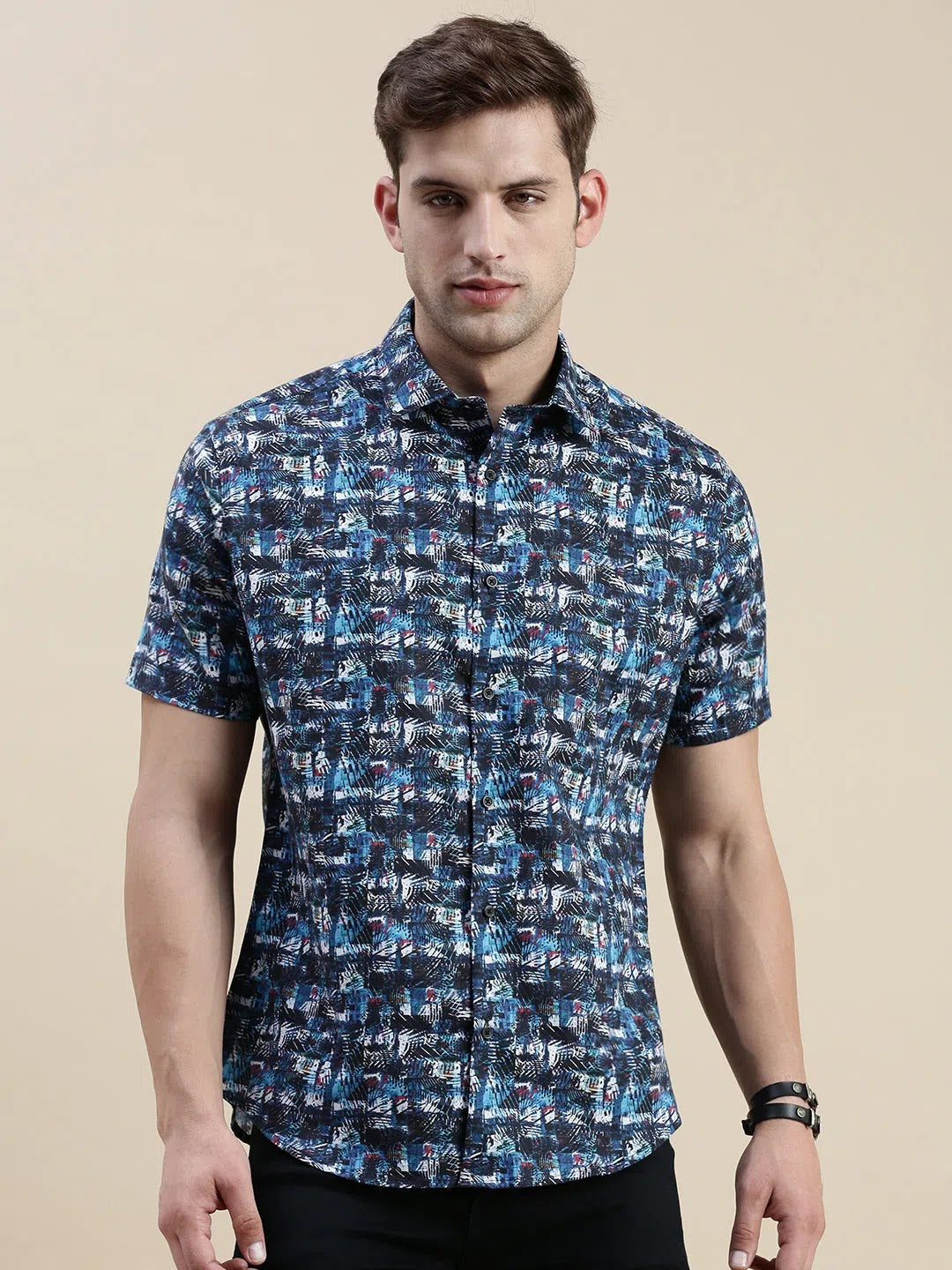 Mens Printed Shirt - Multi Graphics Cotton Shirt | DesiQlo