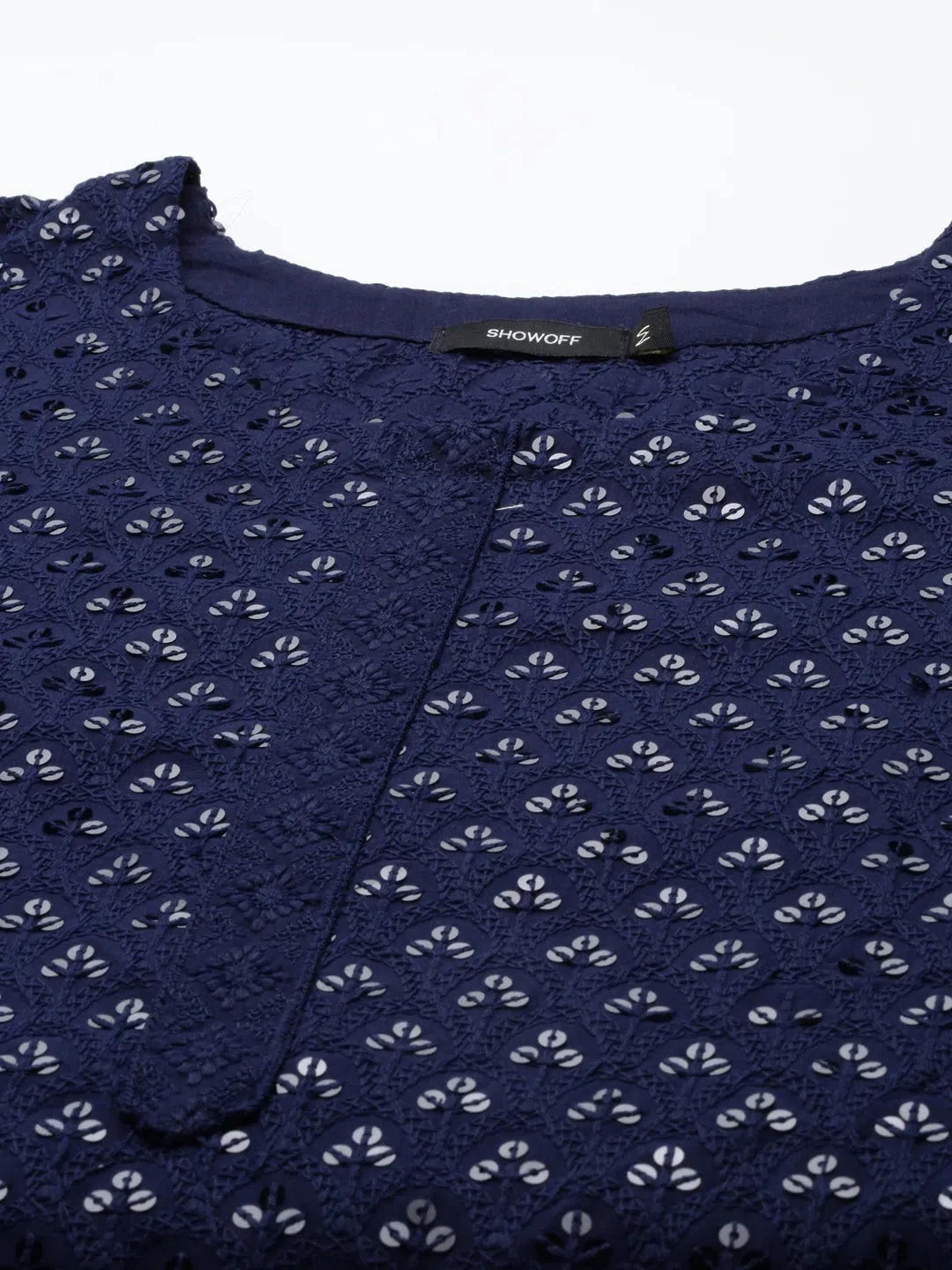 Blue Embroidered Kurta | Cotton Indian Kurtas | DesiQlo