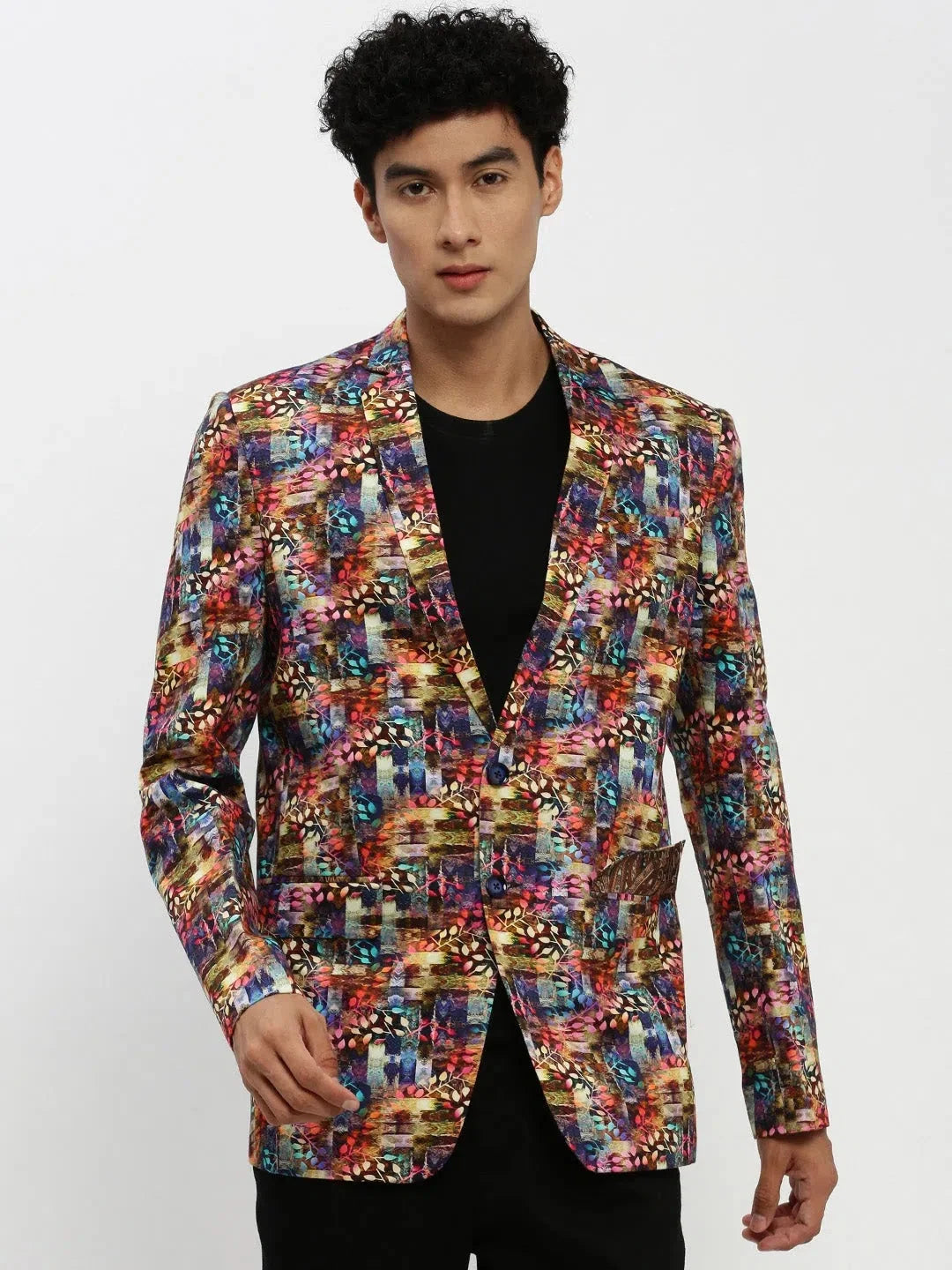 Stylish Men's Multi-Printed Blazer | DesiQlo