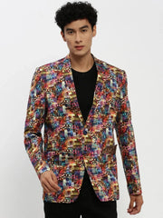 Men Multi Printed Blazer-SOBLZ-84-2-Multi