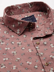 Men Purple Printed Casual Shirt-BENTONPRINT-4035-Mauve