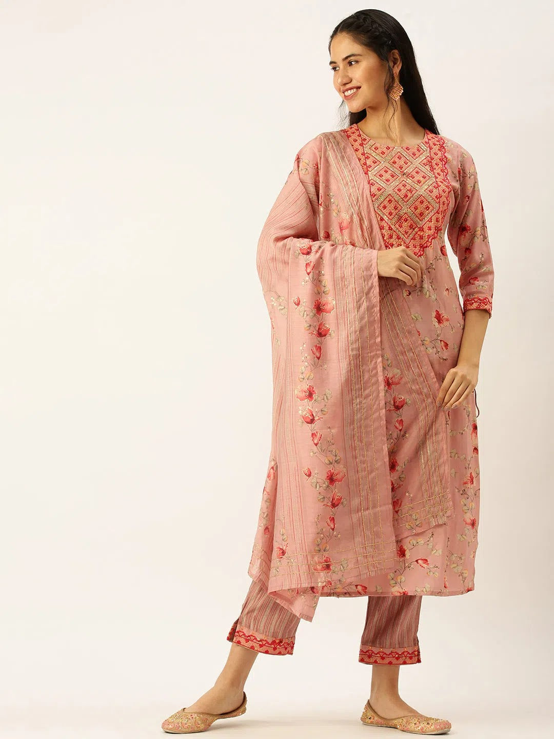 Purple Floral Designer Kurta Sets | Women's Indian Kurta Sets