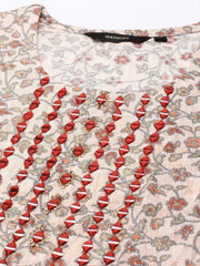 Women's Peach Printed Kurta SetKC-920-Peach