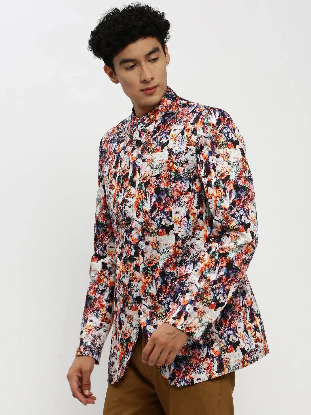Men's Multi-Printed Blazer | Cotton | DesiQlo