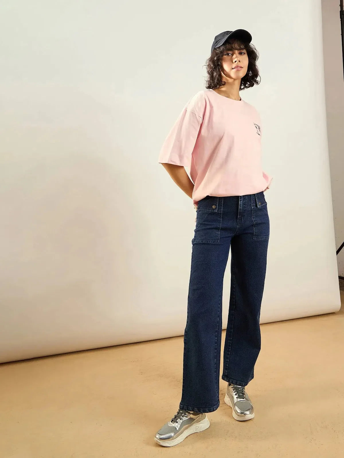 Women's Blue Straight Fit Jeans | Front Pocket Denim Jeans