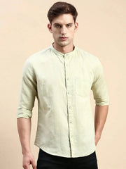 Men Green Solid Casual Shirt-ASALINEN-4926-Seagreen