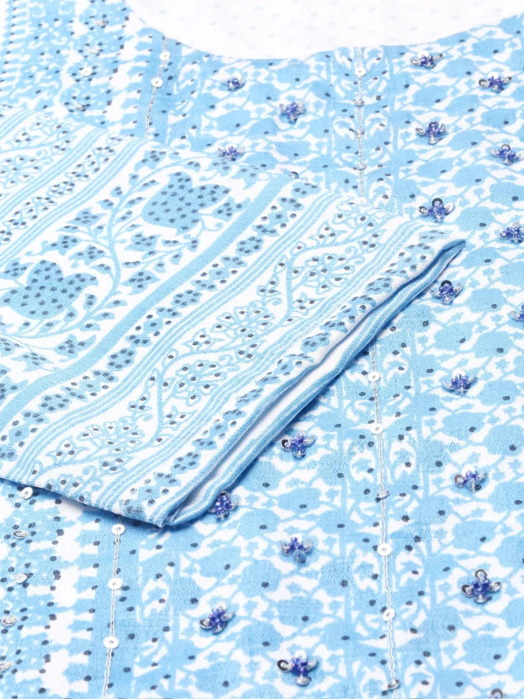 White Printed Kurta Set | Women's Designer Kurta Sets