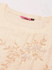 Women's Pink Solid Straight Kurta-SKC-3362-Peach