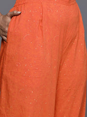 Plus Size Floral Printed Gotta Patti Pure Cotton Kurta Set-AP-AHKUPZDU-COMBO-928