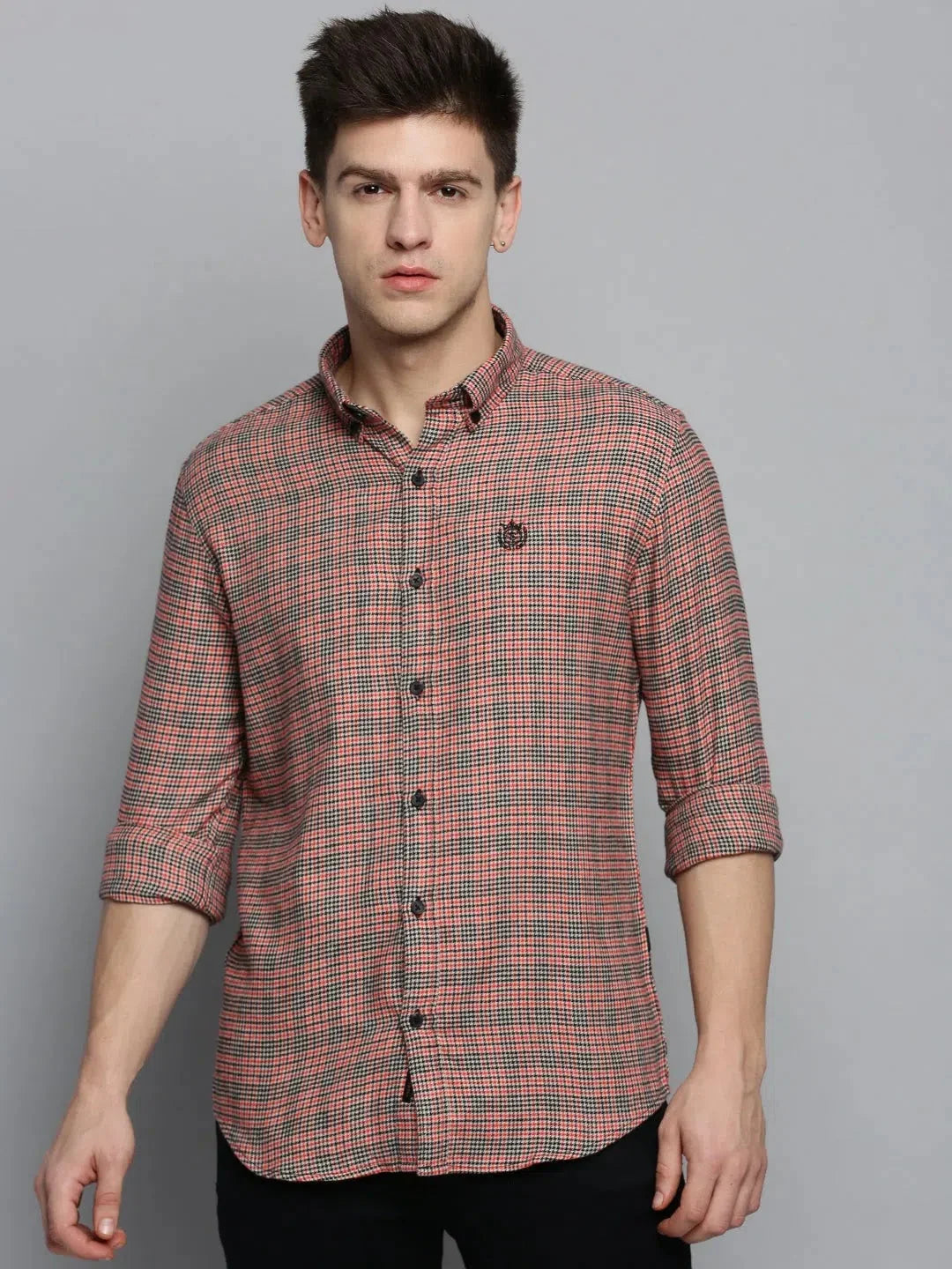 Men's Red Checked Cotton Shirt - Casual & Stylish | DesiQlo