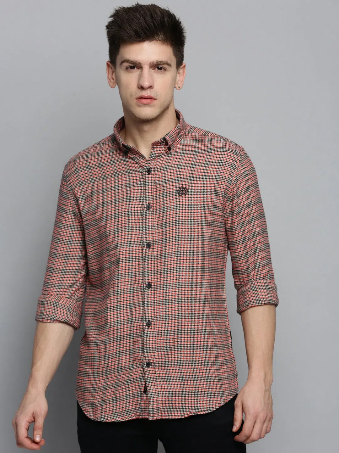 Men's Red Checked Cotton Shirt - Casual & Stylish | DesiQlo