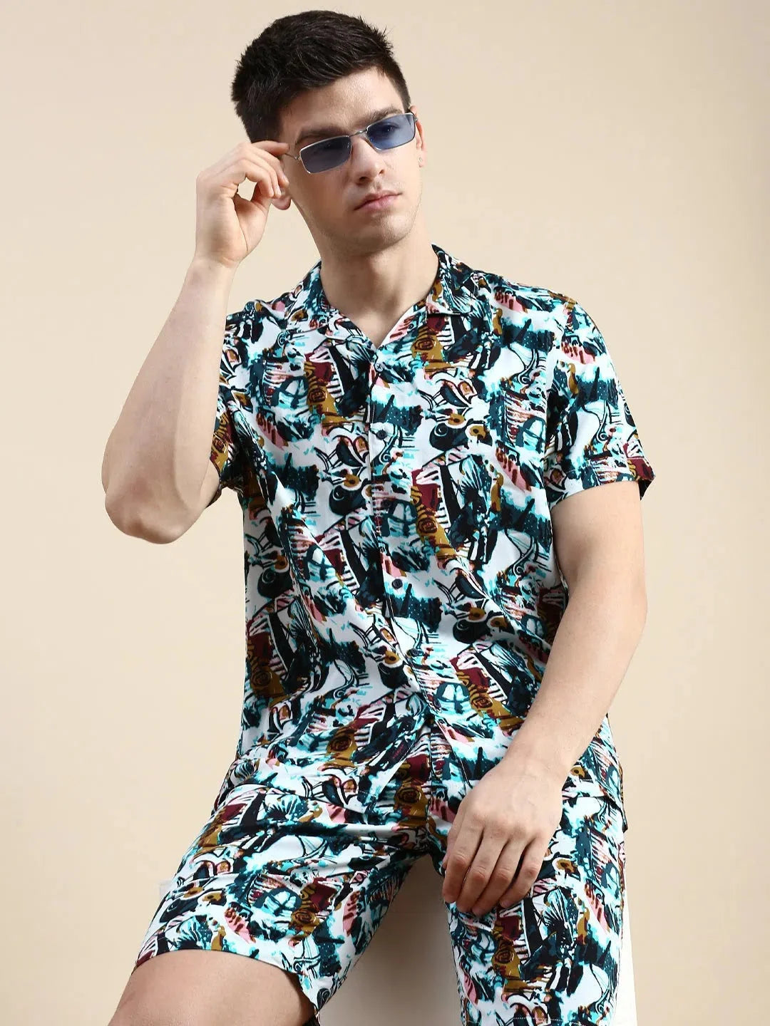 Men's Multi Printed Casual Co ord Set | Showoff Fashion