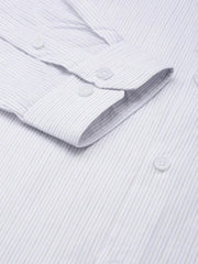 Men White Striped Formal Shirt-PHILOCALISTSTRIPES-2123-White
