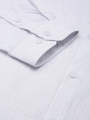 Men White Striped Formal Shirt-PHILOCALISTSTRIPES-2123-White