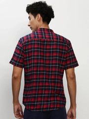 Men Navy Checked Casual Casual Shirts-RORACHECKS-92-Navyblue