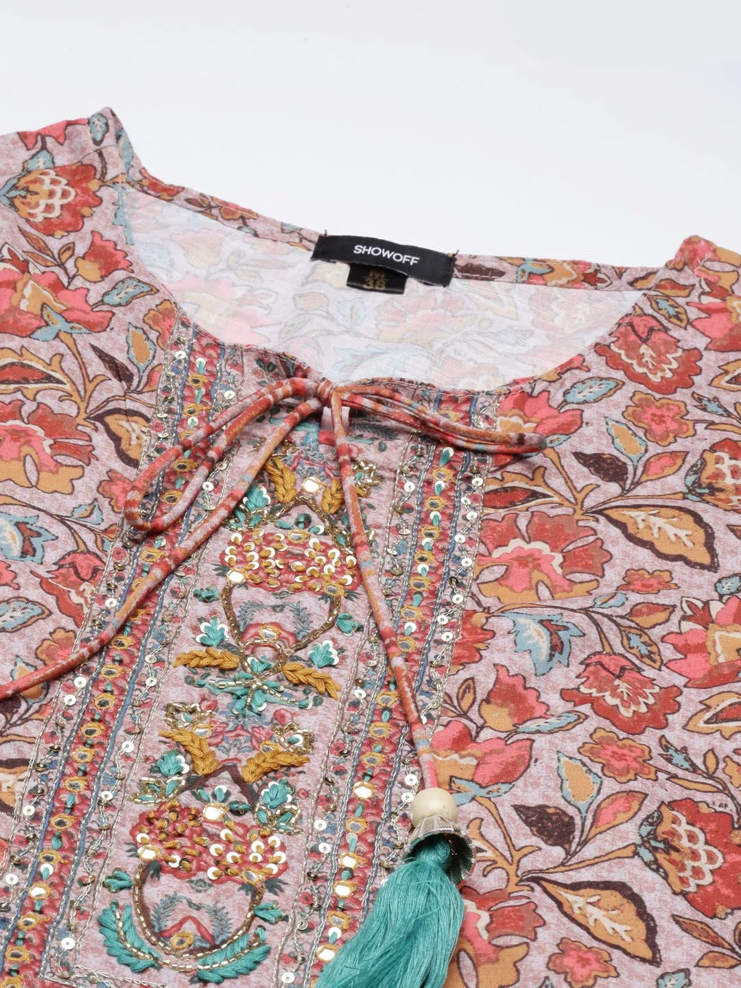 Wholesale Women Rust Floral Kurta Set