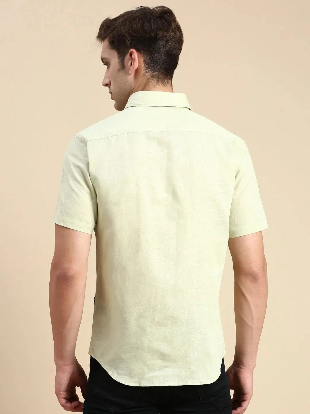 Green Solid Mens Shirt - Casual Cotton Shirt by DesiQlo