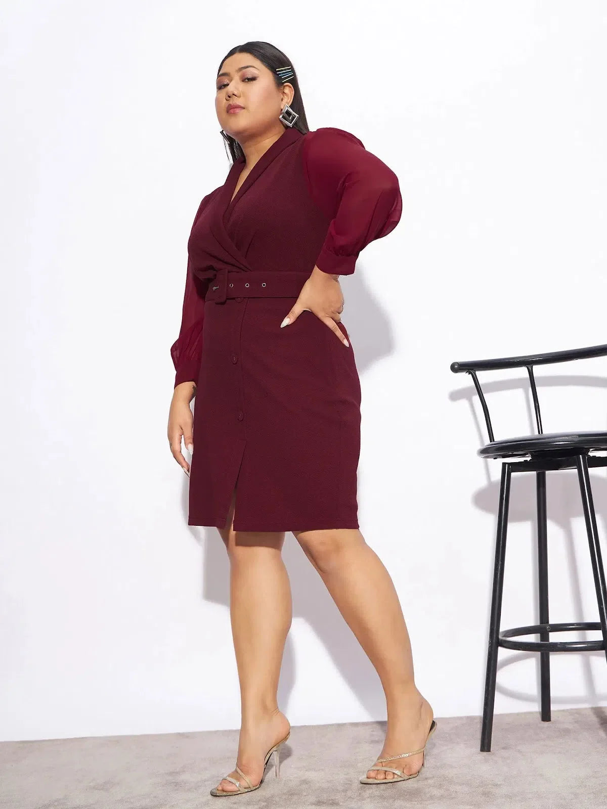 Maroon Bodycon Dress - Stylish Women's Western Wear Outfits
