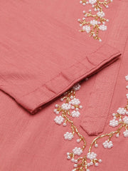 Women's Pink Solid Kurta SetKC-3310-Pink