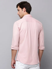Men Pink Solid Casual Shirt-MONTIKNITS-3369-Pink