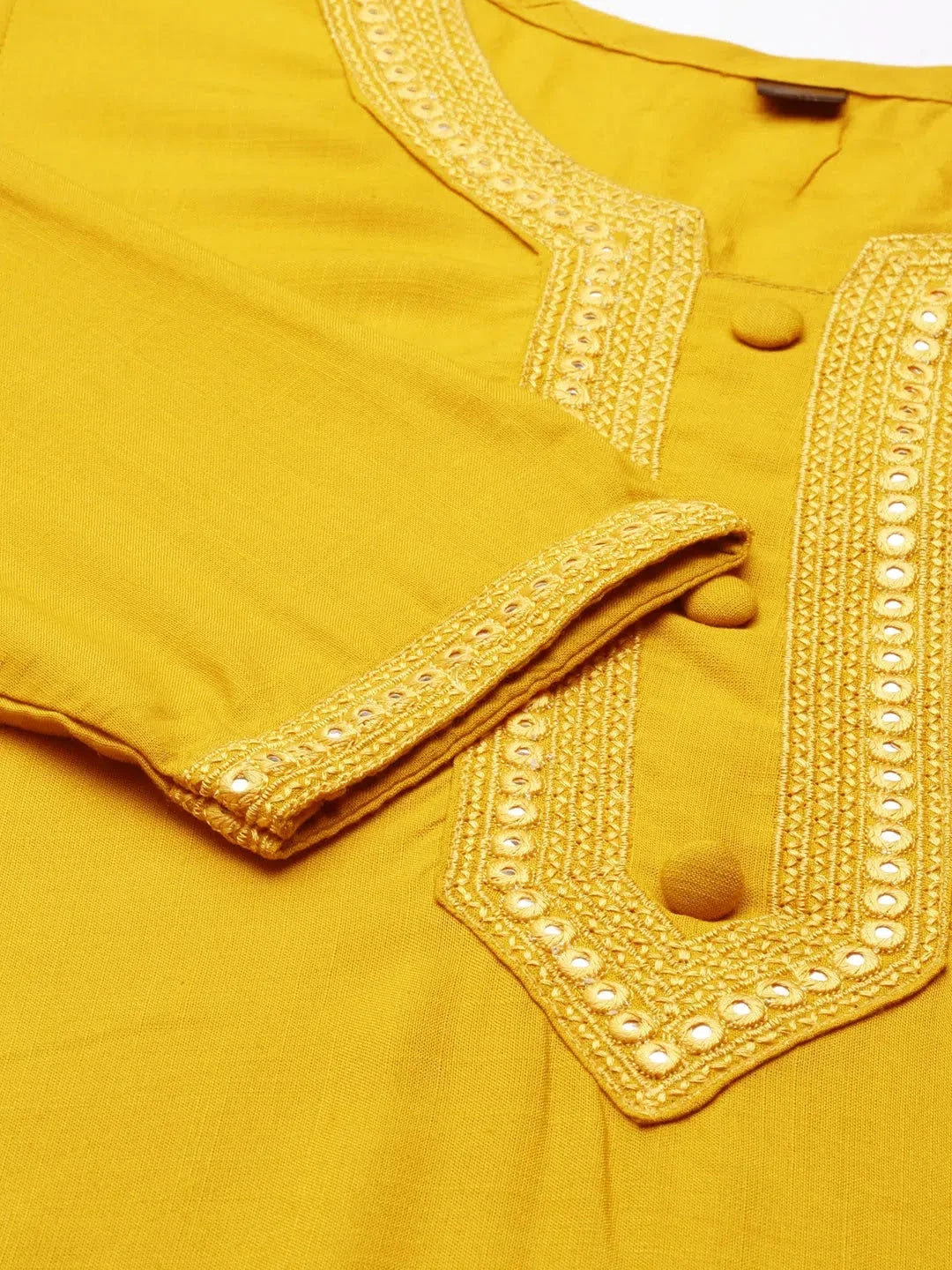 Mustard Indian Kurti for Ladies | Cotton Tunic Top for Women