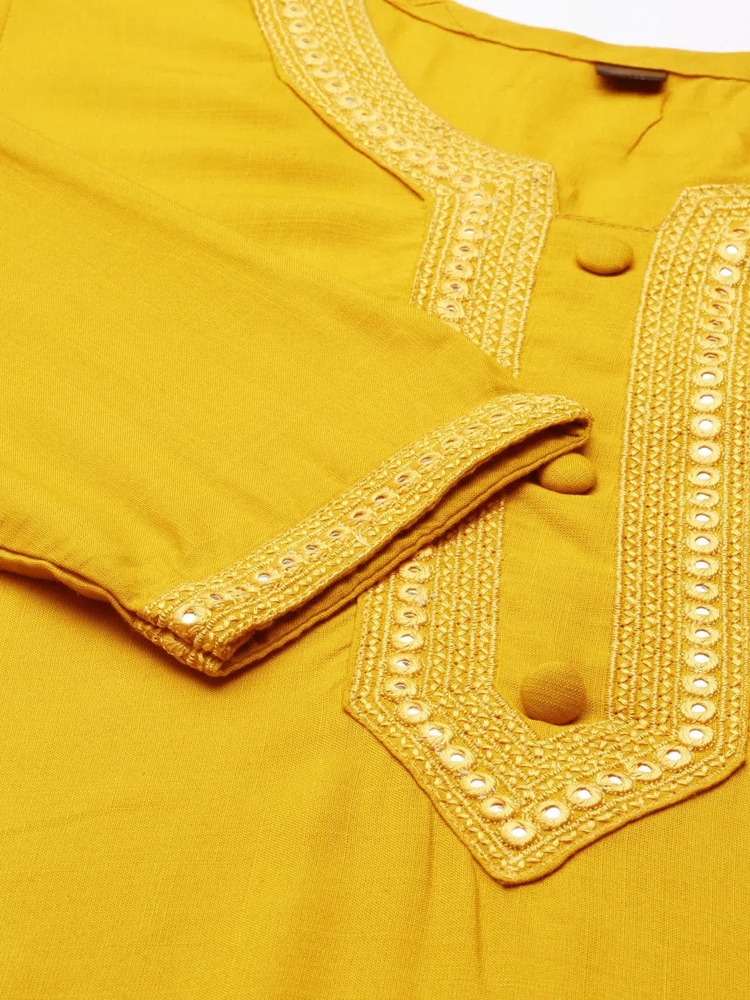 Mustard Indian Kurti for Ladies | Cotton Tunic Top for Women