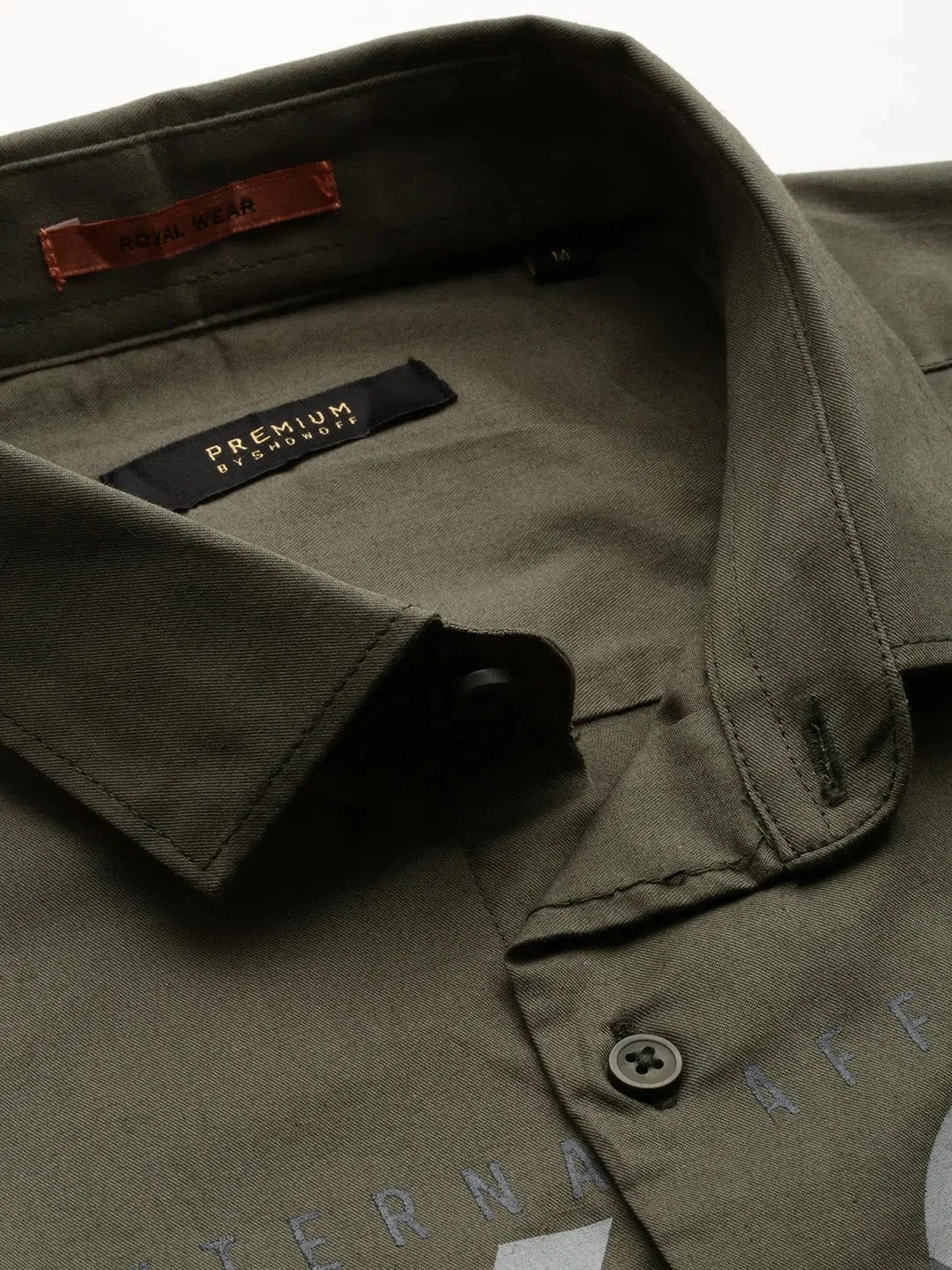 Men's Green Printed Cotton Shirt | Casual Mens Shirt