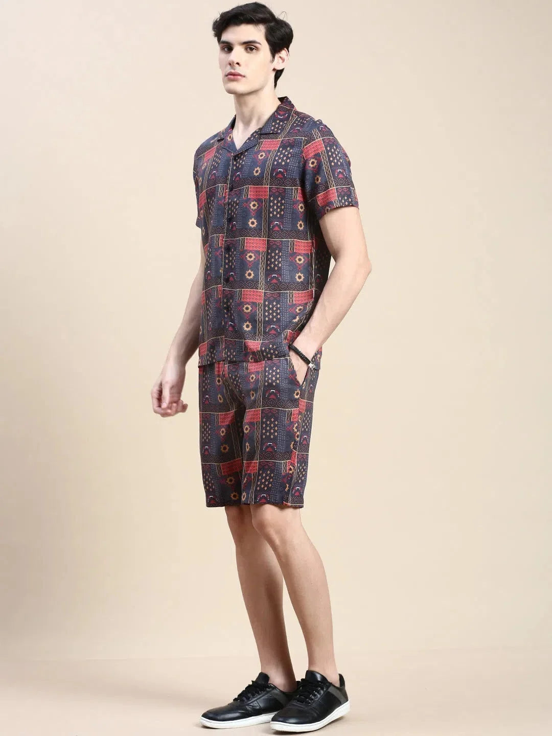Men's Printed Co ord Set - Casual Cotton Two Piece Sets