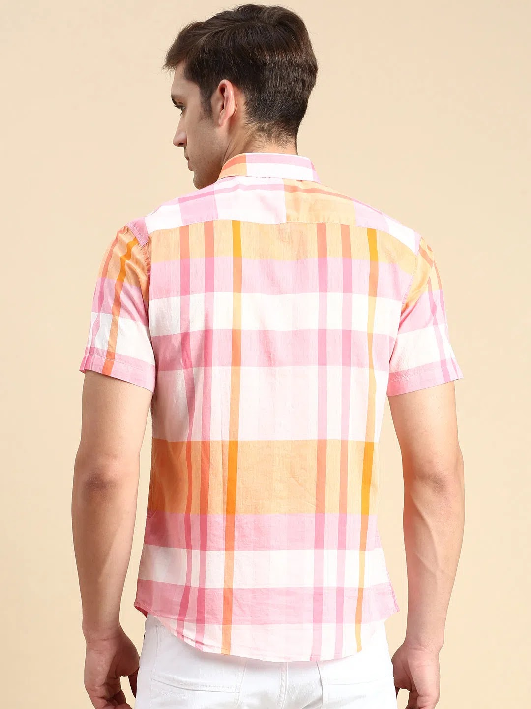Men's Multi Checked Cotton Shirt - Casual Mens Shirt by DesiQlo