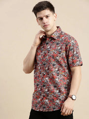 Men Multi Graphics Casual Shirt-GALLERLA-1744-Multi