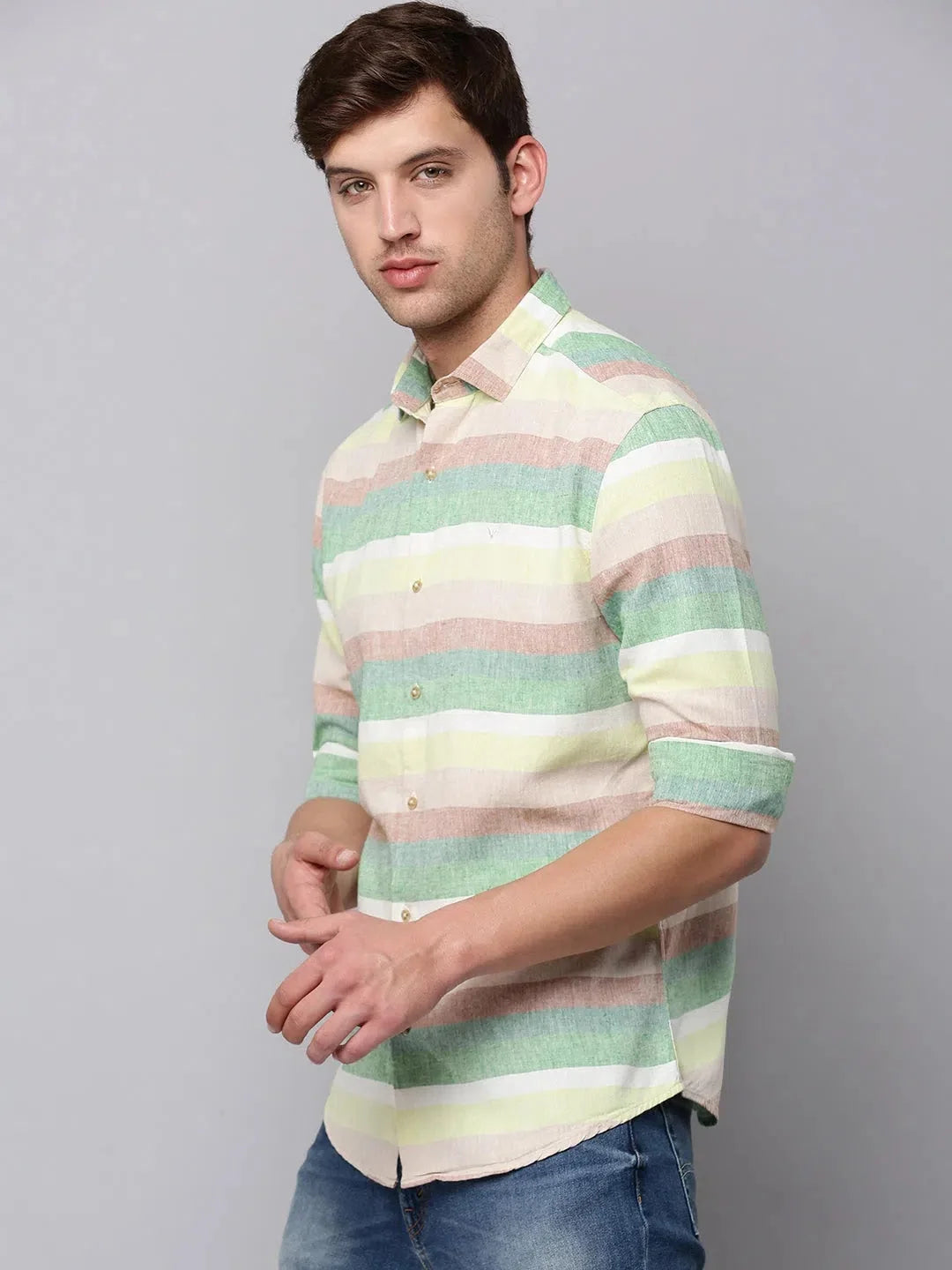 Multi Striped Mens Shirt - Cotton Casual & Beach Shirts