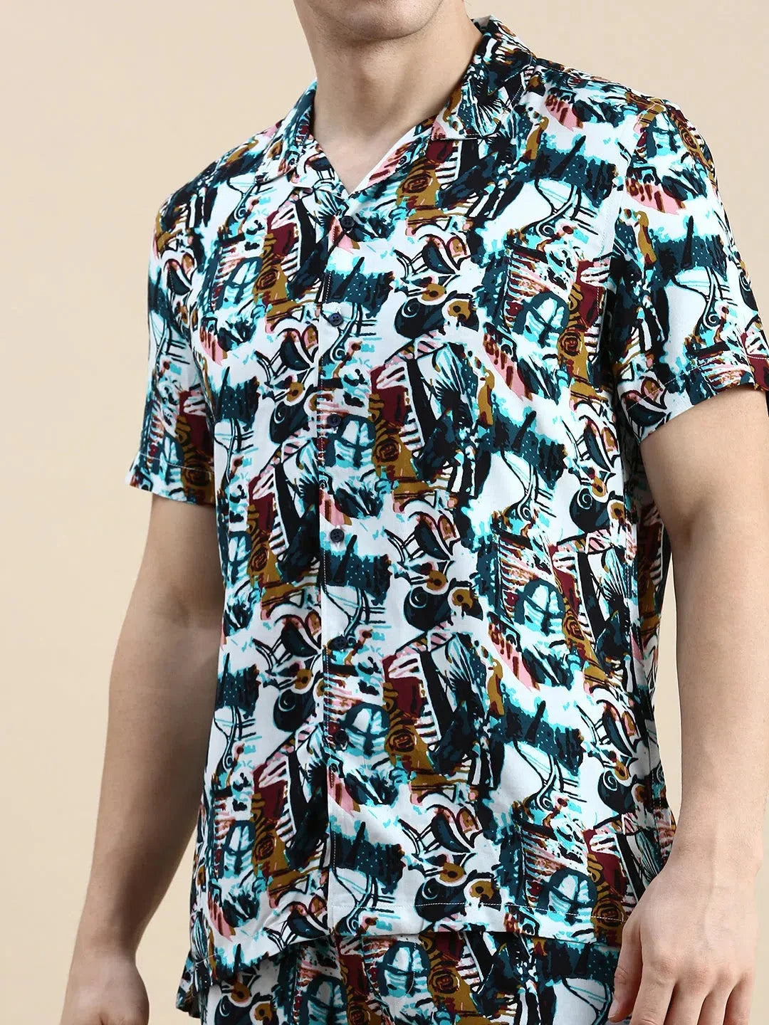 Men's Multi Printed Casual Co ord Set | Showoff Fashion