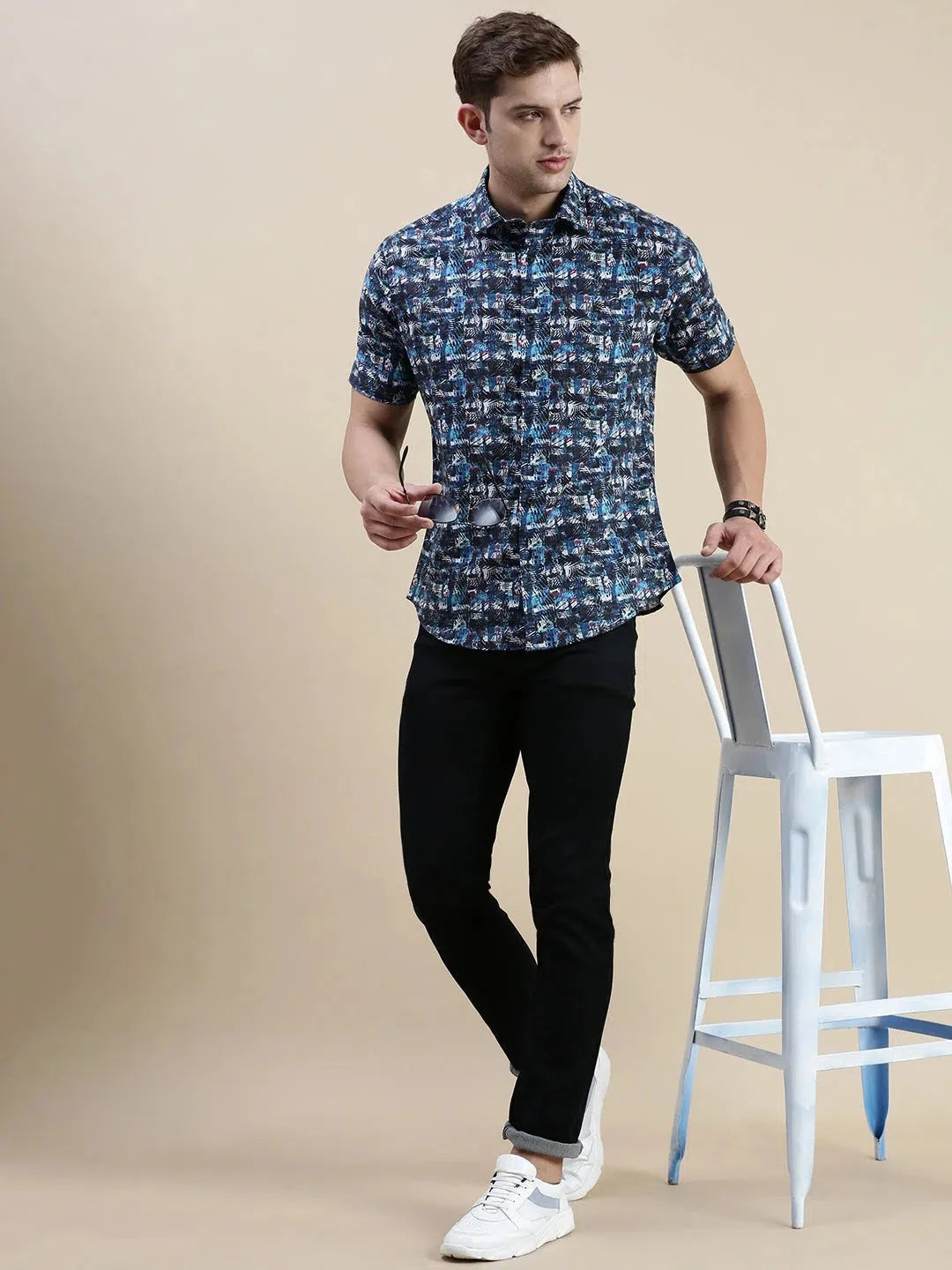 Mens Printed Shirt - Multi Graphics Cotton Shirt | DesiQlo