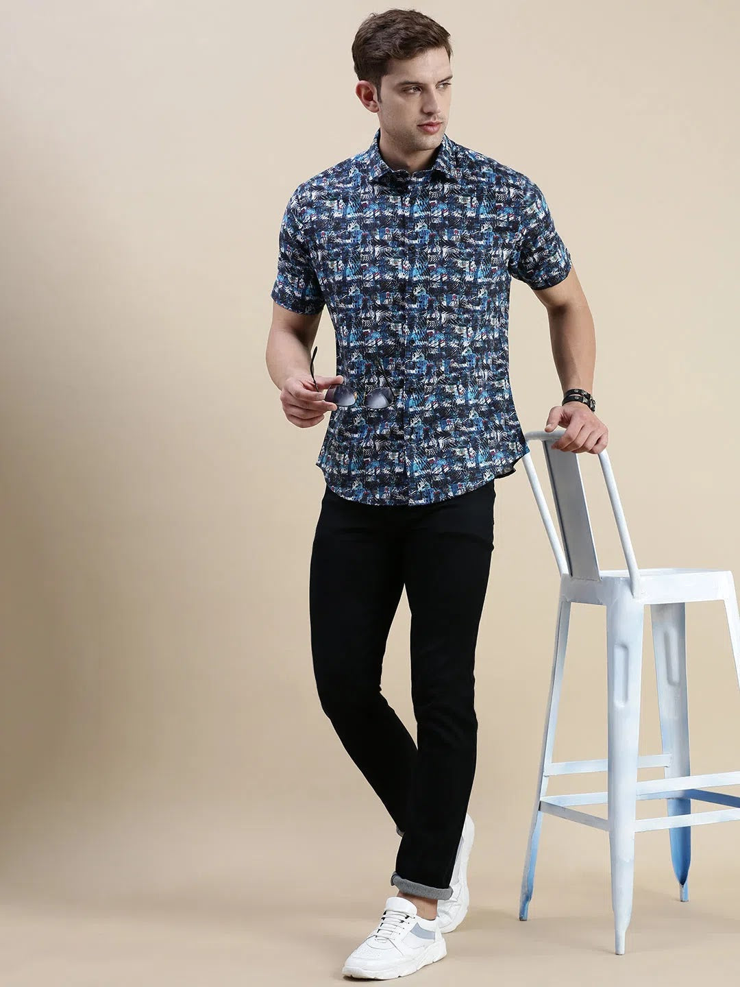 Mens Printed Shirt - Multi Graphics Cotton Shirt | DesiQlo