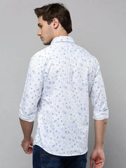 Men White Printed Casual Shirt-ELICAPRINT-4825-White