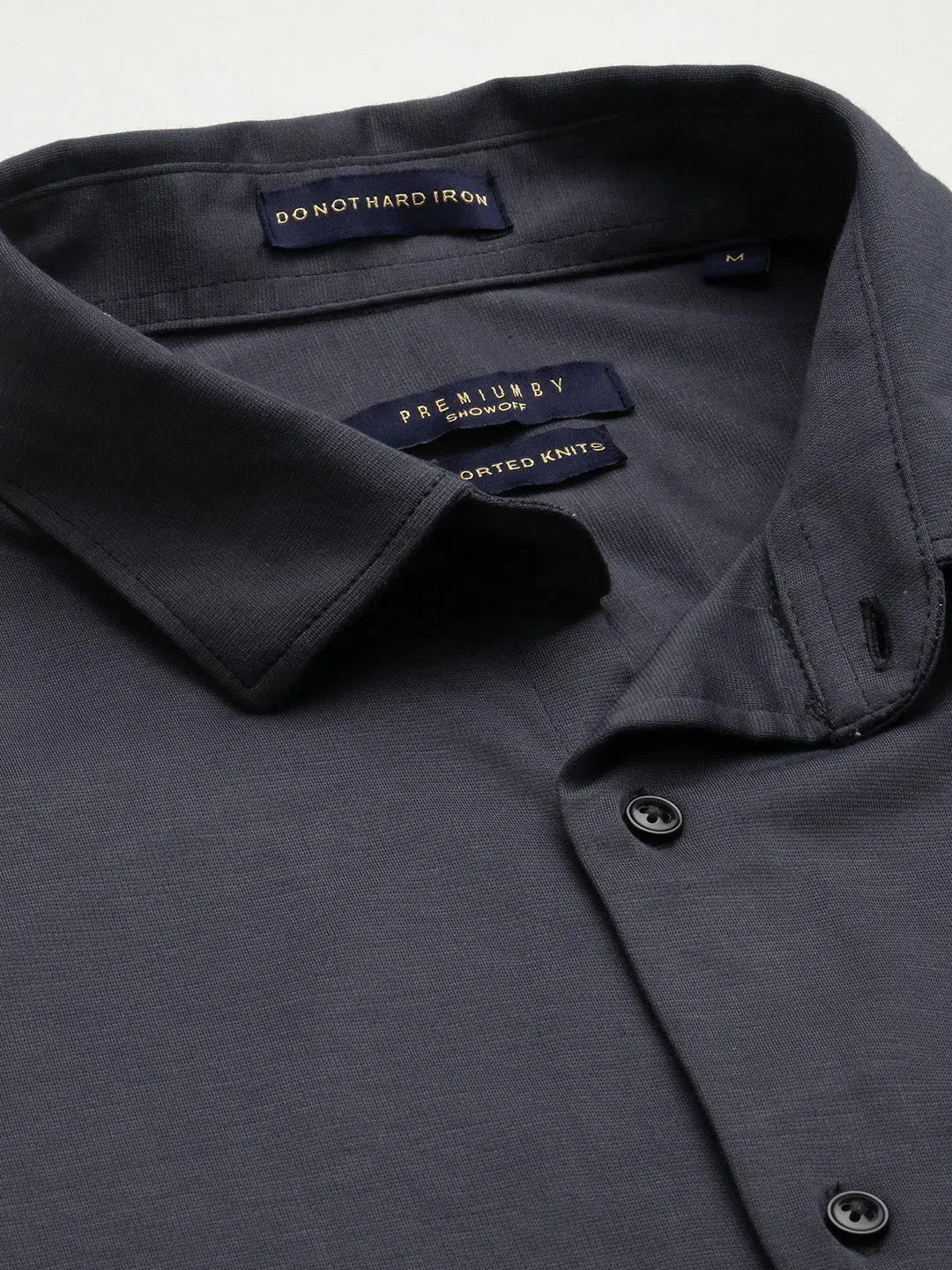 Grey Cotton Shirt for Men - Solid Casual Style | DesiQlo