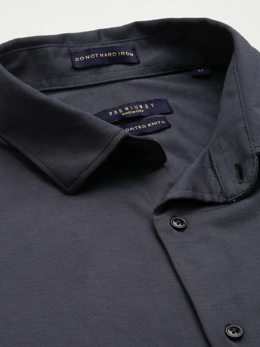 Grey Cotton Shirt for Men - Solid Casual Style | DesiQlo