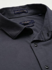 Men Grey Solid Casual Shirt-MONTIKNITS-3359-Grey