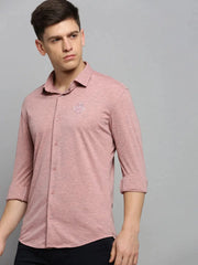 Men Pink Solid Casual Shirt-FORDKNITS-4472-Pink